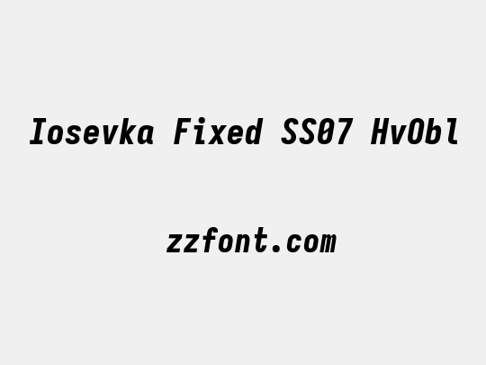 Iosevka Fixed SS07 HvObl