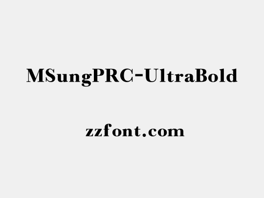 MSungPRC-UltraBold