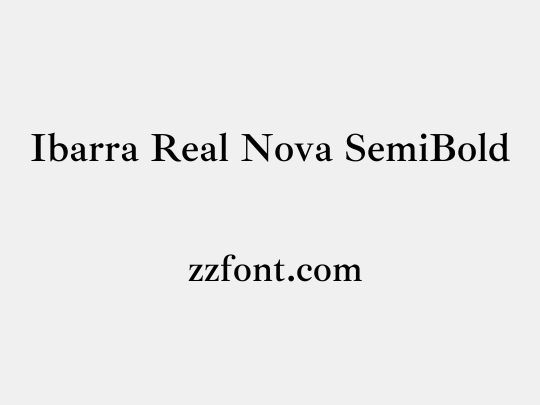 Ibarra Real Nova SemiBold