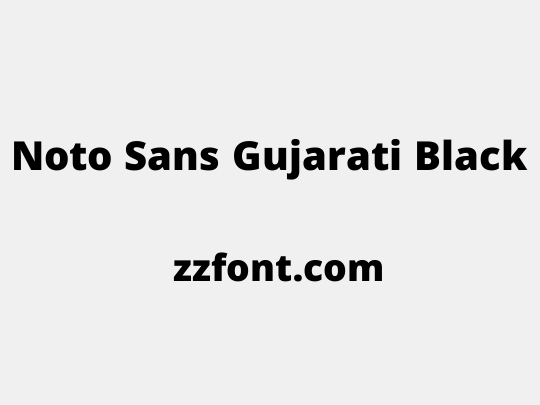 Noto Sans Gujarati Black