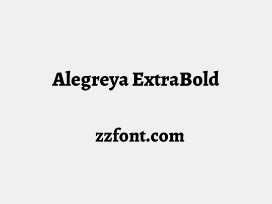 Alegreya ExtraBold