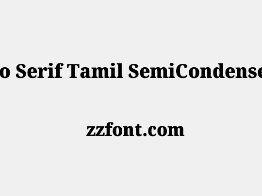 Noto Serif Tamil SemiCondensed Black