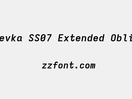 Iosevka SS07 Extended Oblique