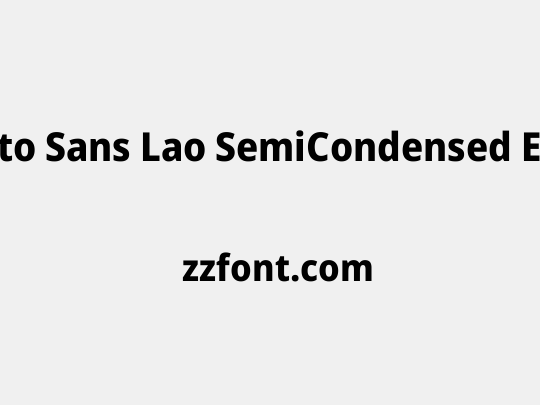 Noto Sans Lao SemiCondensed ExtraBold