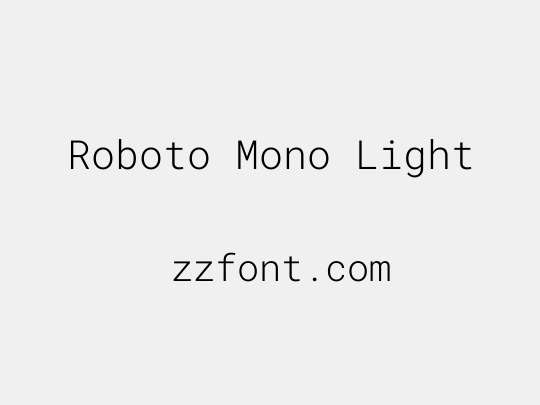 Roboto Mono Light