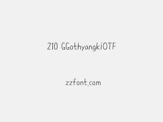 210 GGothyangkiOTF