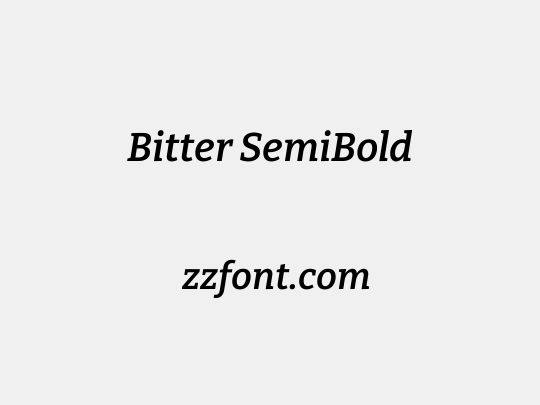 Bitter SemiBold