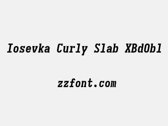 Iosevka Curly Slab XBdObl