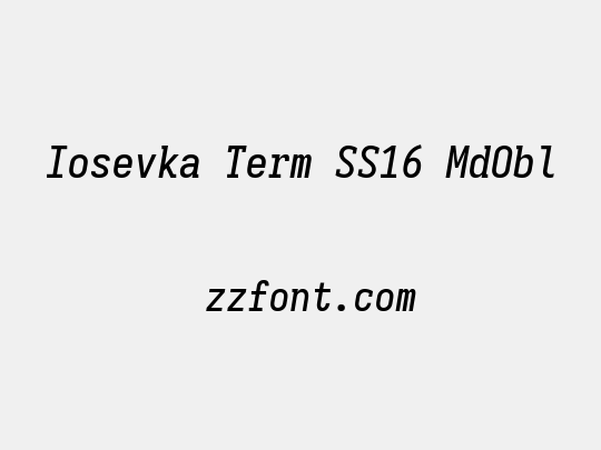 Iosevka Term SS16 MdObl