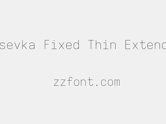 Iosevka Fixed Thin Extended