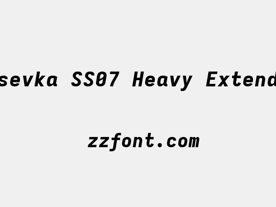 Iosevka SS07 Heavy Extended