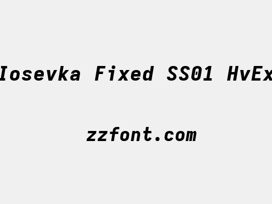 Iosevka Fixed SS01 HvEx