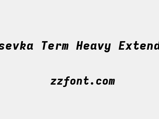 Iosevka Term Heavy Extended