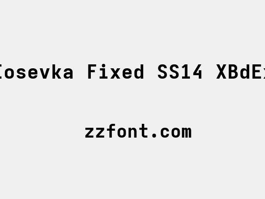 Iosevka Fixed SS14 XBdEx