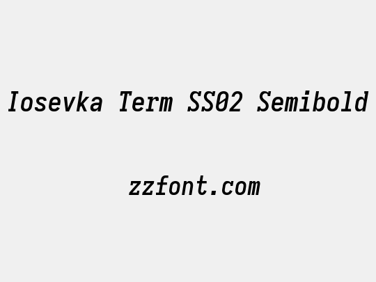 Iosevka Term SS02 Semibold