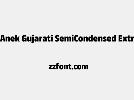 Anek Gujarati SemiCondensed ExtraBold