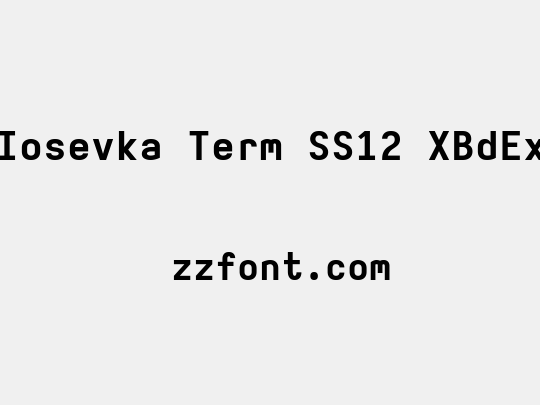 Iosevka Term SS12 XBdEx