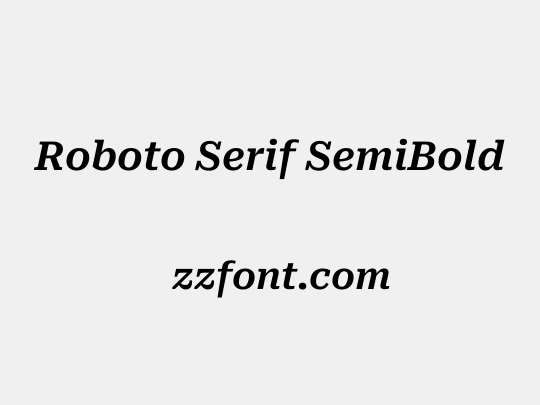 Roboto Serif SemiBold