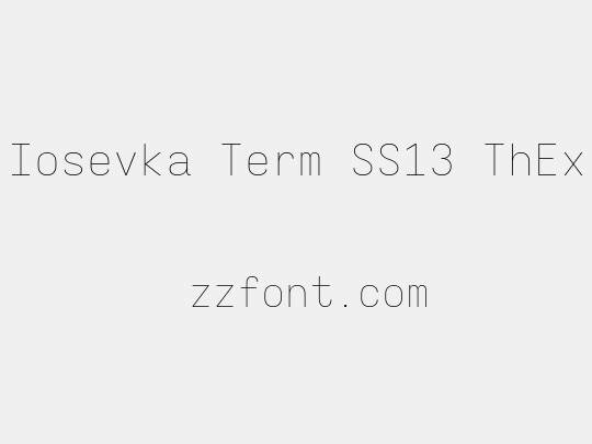 Iosevka Term SS13 ThEx