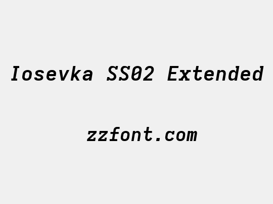 Iosevka SS02 Extended