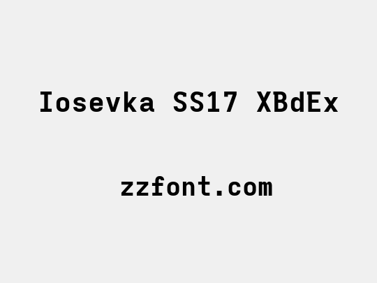 Iosevka SS17 XBdEx