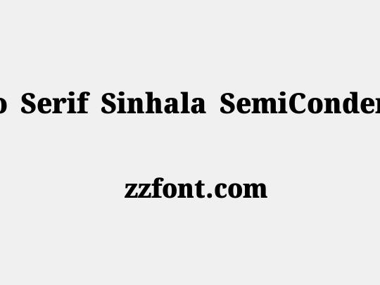 Noto Serif Sinhala SemiCondensed Black