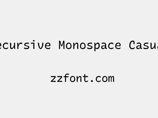 Recursive Monospace Casual