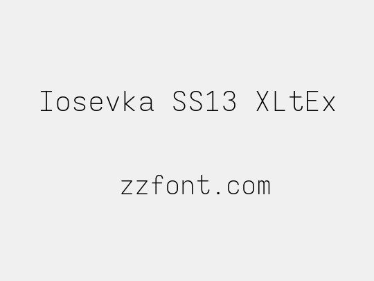 Iosevka SS13 XLtEx