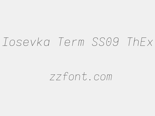 Iosevka Term SS09 ThEx