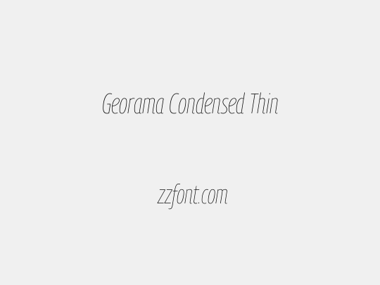 Georama Condensed Thin