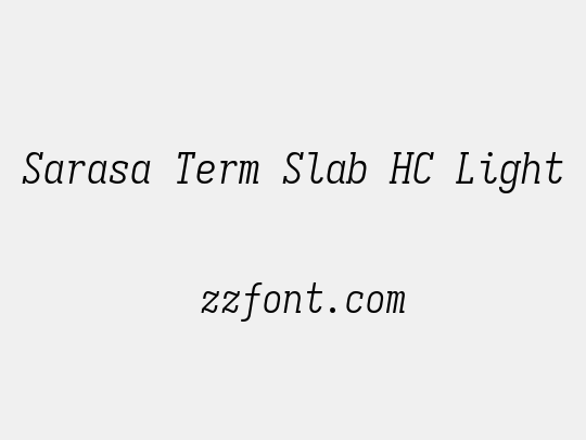 Sarasa Term Slab HC Light