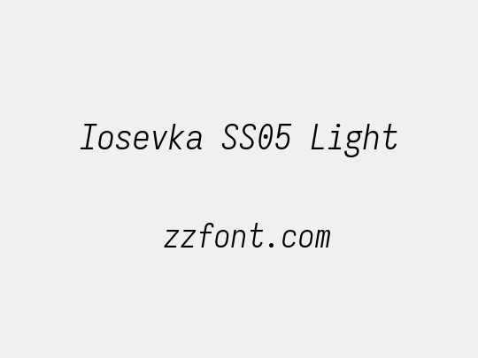 Iosevka SS05 Light