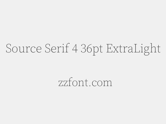 Source Serif 4 36pt ExtraLight