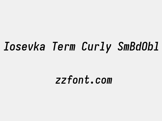 Iosevka Term Curly SmBdObl