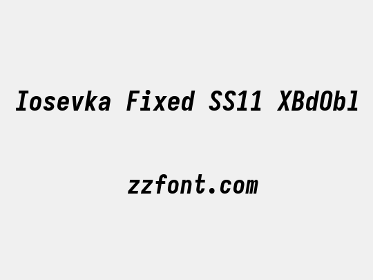 Iosevka Fixed SS11 XBdObl