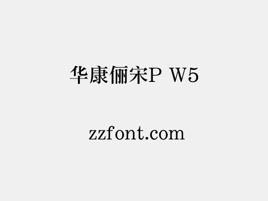 华康俪宋P W5