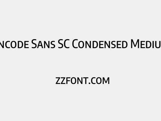 Encode Sans SC Condensed Medium