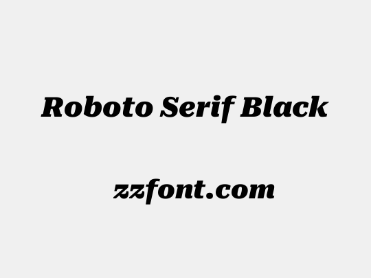 Roboto Serif Black