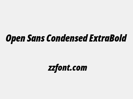 Open Sans Condensed ExtraBold