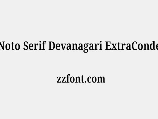 Noto Serif Devanagari ExtraCondensed SemiBold