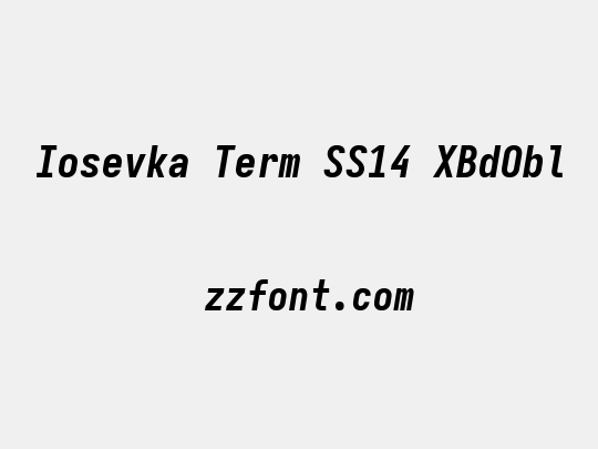 Iosevka Term SS14 XBdObl