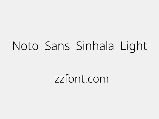 Noto Sans Sinhala Light