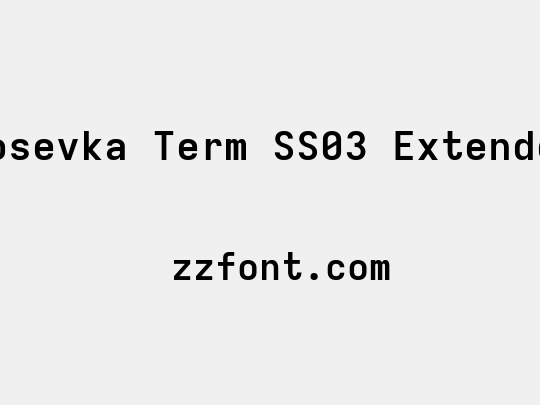 Iosevka Term SS03 Extended