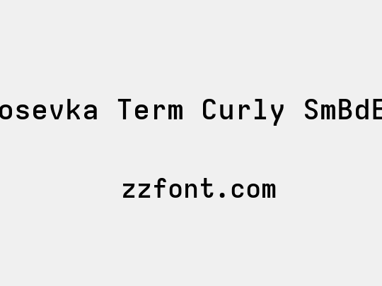 Iosevka Term Curly SmBdEx