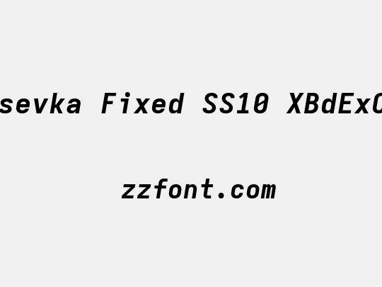 Iosevka Fixed SS10 XBdExObl