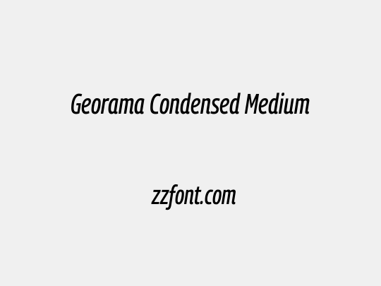 Georama Condensed Medium