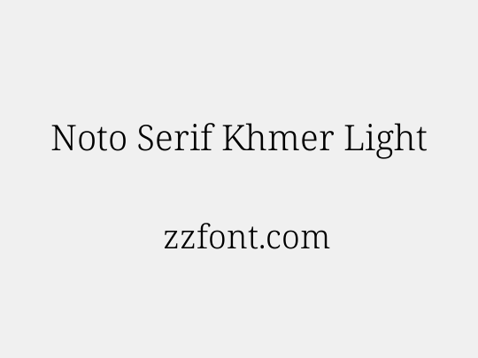 Noto Serif Khmer Light