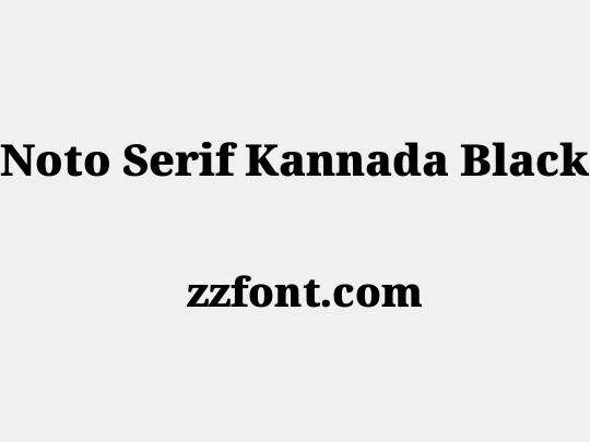 Noto Serif Kannada Black