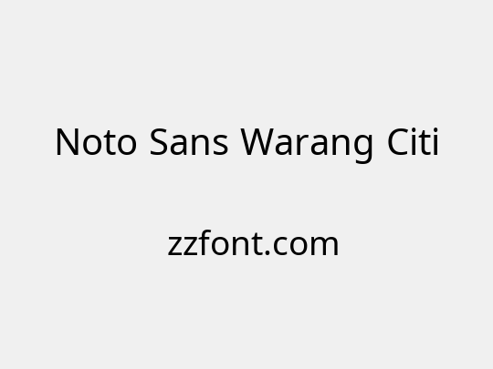 Noto Sans Warang Citi