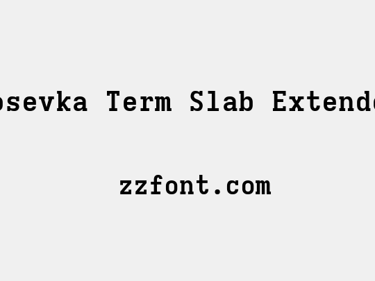 Iosevka Term Slab Extended